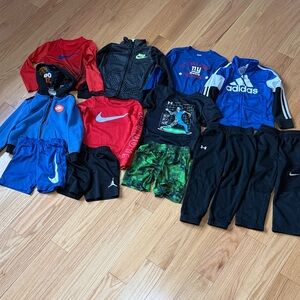 Kids Athletic Clothing Set with Nike and Adidas & Under Armour 4t bundle lot
